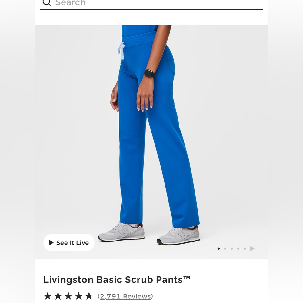 FIGS Deep Royal Scrub Pant - Livingston